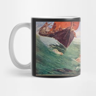 Mermaids luring Sailors to their death on the rocks Mug